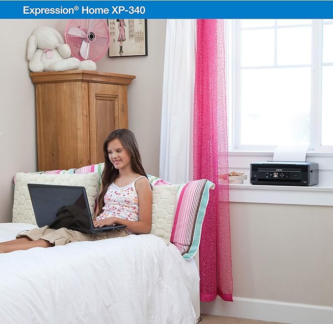Epson Expression Home XP-340 Wireless Color Photo Printer with Scanner and Copier, Amazon Dash Replenishment Ready