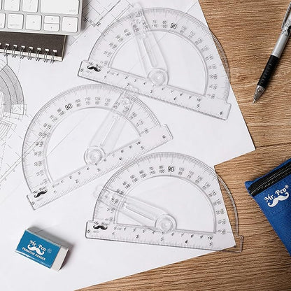 Mr. Pen- Protractor, 6 Inches Protractor with Swing Arm, Pack of 3
