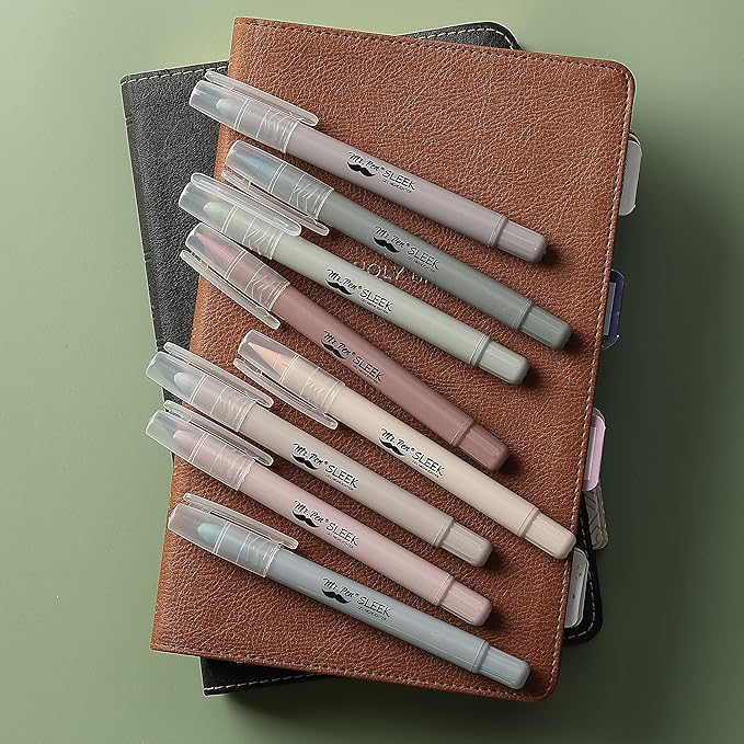 Mr. Pen Gel Highlighters - 8 Pack Dusty Colors, No Bleed Bible Highlighters, Assorted Color Gel Highlighters, Quick Dry Bible Markers