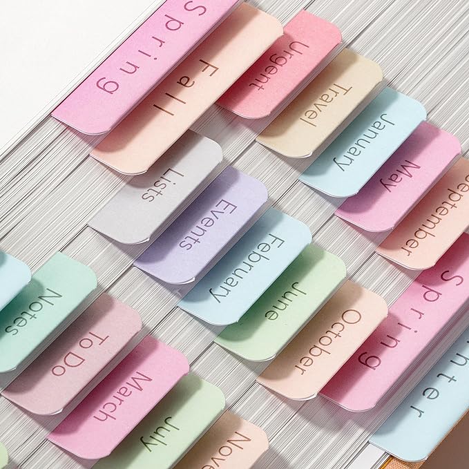 Mr. Pen- Monthly and Seasonal Tabs, 84 pcs, Planner Tabs, Monthly Tabs for Planners, Month Tabs for Planner, Monthly Planner Tabs, Planner Monthly Tabs, Monthly Stickers for Planners