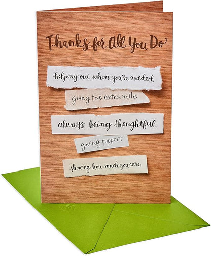 American Greetings Thank You Card (Appreciated)