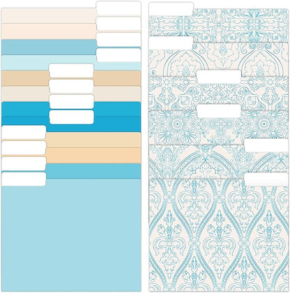 18 PCS Decorative File Folders Set, Stylish Design, Heavy Duty Letter Size Folders for Organizing Papers by Date or Day, Colorful Patterned File Folders for Home or Office Use