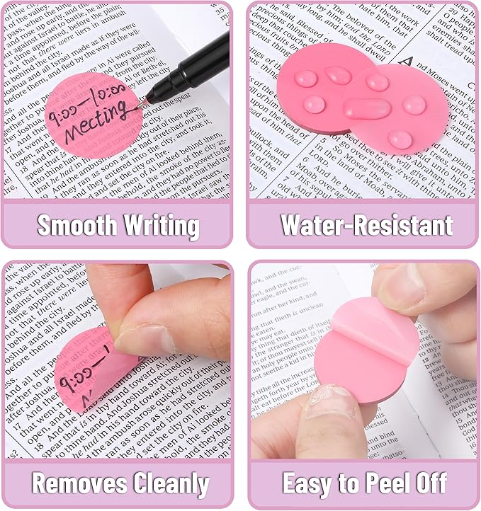 Mr. Pen- Transparent Sticky Note Set, 560Sheets, Colorful, Round Transparent Sticky Notes Set, Bible Sticky Notes Clear Sticky Notes Transparent, Bible Notes, Transparent Sticky Notes for Bible Study