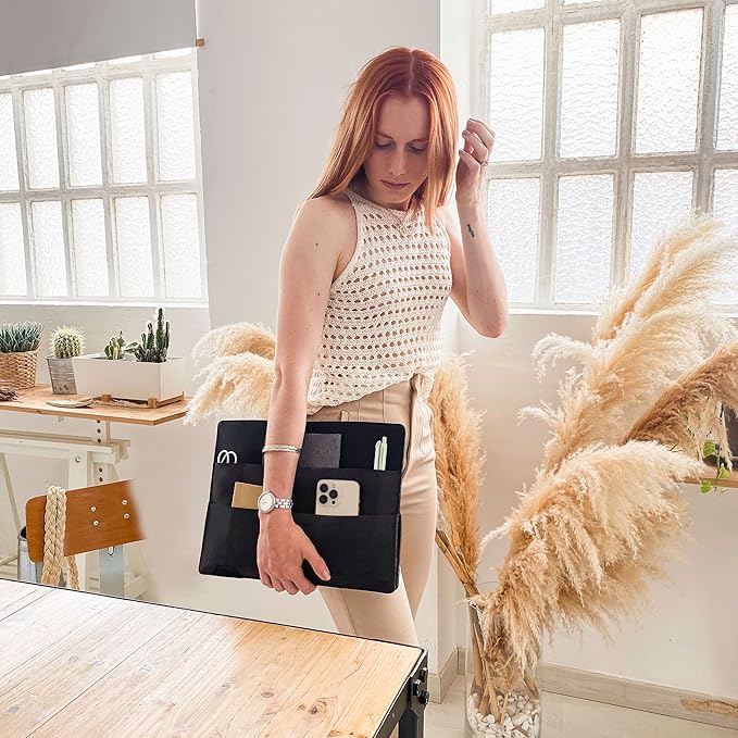 Beblau 3-in-1 Sleeve Bag, Laptop & Tablet Portfolio | Portable Tech & Desktop Organizer | Laptop Carrying Case | MacBook Air/Pro, Lenovo, HP, Dell, Asus Notebook..Up to 13" Gift