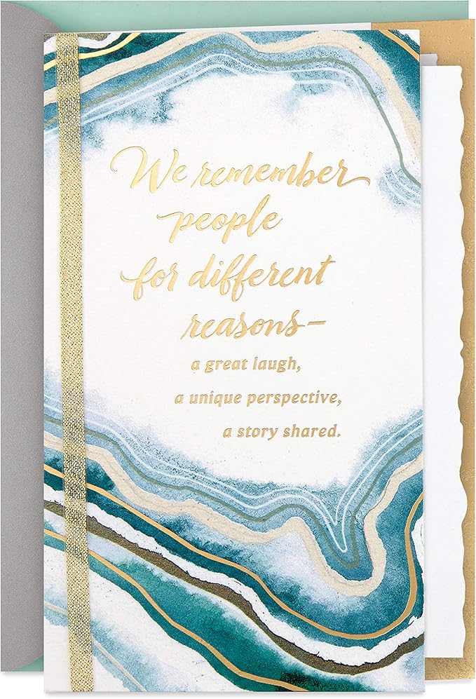 Hallmark Sympathy Card (Gold Foil Agate)