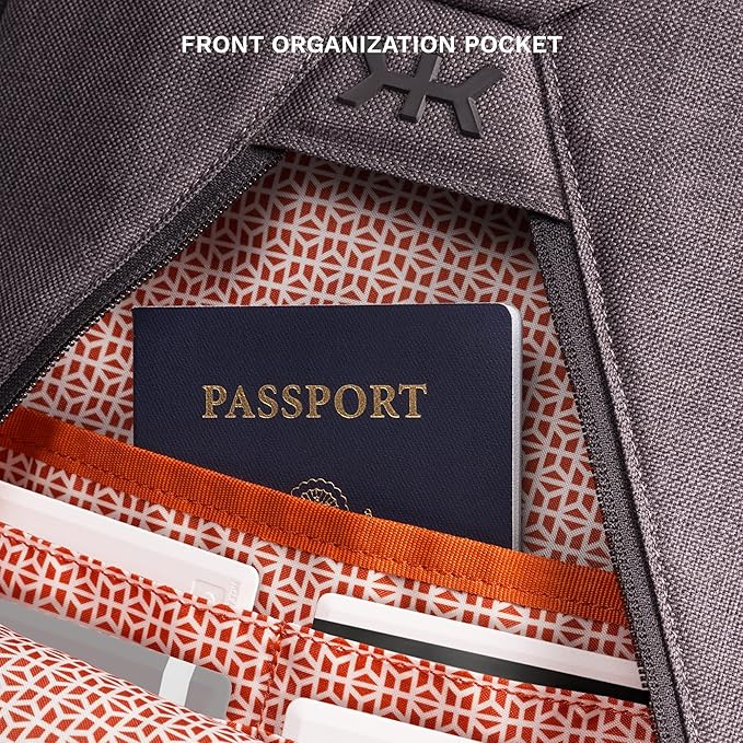 Knack Series 1 Laptop Backpack Fits up to 15 Inch - Knack Bags Carry-On Backpack, TSA Approved, Expandable Travel Backpacks (Savile Gray, Medium)