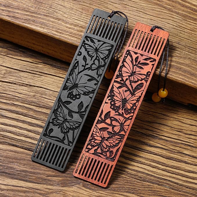 Butterfly Bookmark,Bookmarks Aesthetic Wooden Book Markers for Women, Butterfly Gifts for Women Book Lover Gifts for Women (Hollow Butterfly)