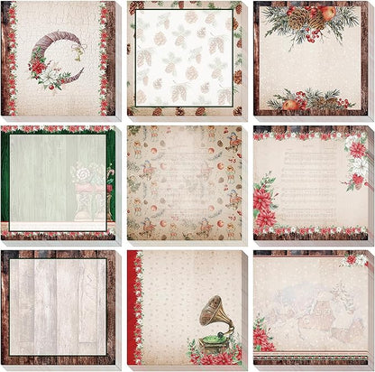 9 Pieces Vintage Christmas Sticky Note Vintage Christmas Self-Adhesive Note Pads Christmas Vintage Sticky Memo Notes for Christmas School Office Home Supplies Students Teachers Present