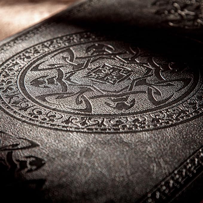 CAGIE Lined Journal for Men Soft Cover Notebook Leather Journals for Writing, 180 Lay Flat Vintage Mens Journal Personal Diary, 5.7'' X 8.3'', Black