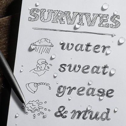 Rite in the Rain Weatherproof Side Spiral Notebook, 4.625" x 7", Gray Cover, Universal Pattern, 3 Pack (No. 873L3)