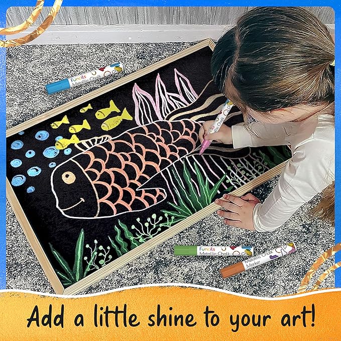 10 Metallic Colored Liquid Chalk Markers for Chalkboard Signs, Blackboard, Window, Labels, Bistro, Glass, Car - Wet Wipe Erasable Ink Chalkboard Markers, Reversible 6mm Tip Liquid Chalk Pens