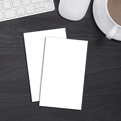 Home Advantage 3x5 Blank Index Cards - Our 50 Pack of Blank Note Cards Use Heavy Duty Cardstock to Make Them Bleed Proof - These Plain Index Cards Make Great Greeting Cards, Recipe Cards & Flash Cards