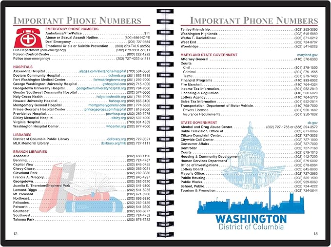 2025 Datebook & City Themed Planner – Resource Guide with Daily, Weekly & Monthly Views – 3-Year Reference Calendar - Multi-Purpose Travel Notebook Guide & Adventure Diary (Washington D. C. 2025)