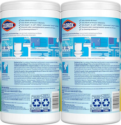 Clorox Disinfecting Wipes Value Pack, Bleach Free Cleaning Wipes, 75 Count Each, Pack of 2, Packaging May Vary