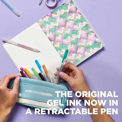 SAKURA Gelly Roll Retractable Gel Pens - Classic, Craft, Stardust & Metallic - Medium Point Ink Pens for Journaling, Art, or Drawing - Assorted Colored Ink - 12 Pens