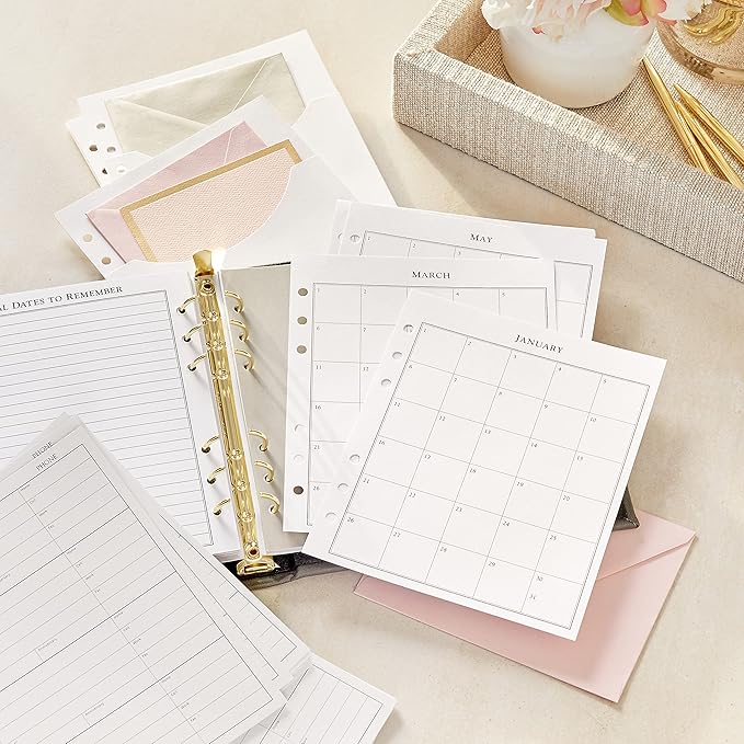 Hallmark Address Book Refill Pages (Pack of 44 Replacement Pages for Addresses, Appointments)