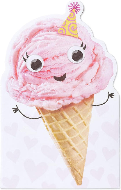 American Greetings Birthday Card for Niece (Smiling Ice Cream Cone)