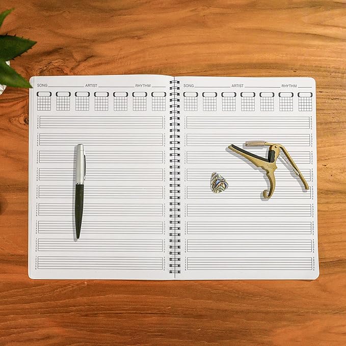 Guitar Tablature Notebook Blank Music Tabs Journal for Composition Songwriting and Recording of Yous Song Paperback 11.2 X 8.3inch