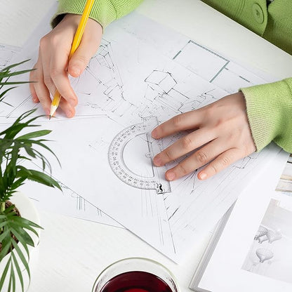 Mr. Pen- Small Protractor, 4 Inch Protractor, Pack of 3, Protractor Ruler, Drafting Tools, Protractor for Kids, Protractors Classroom Set, Protractor, Protactor 4 Inch, Math Geometry, School Supplie