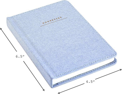 Hallmark Hardcover Address Book (Blue Chambray)