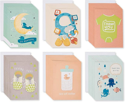 American Greetings Baby Shower Thank You Card Bundle (48-Count)