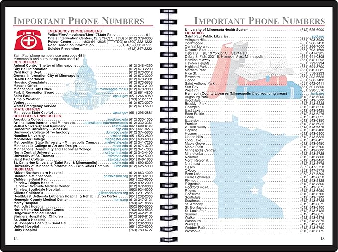 2025 Datebook & City Themed Planner – Resource Guide with Daily, Weekly & Monthly Views – 3-Year Reference Calendar - Multi-Purpose Travel Notebook Guide & Adventure Diary (Twin Cities '25)