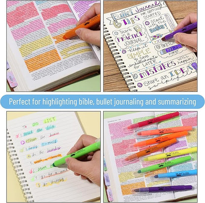 Mr. Pen- Gel Highlighters, Fluorescent Bible Highlighter, Pack of 12, No Bleed Highlighter, Dry Highlighter, Highlighters Assorted Color, Bible Journaling Supplies, Bible Markers for Tabs