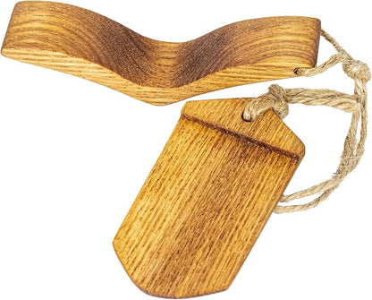 Handmade Wooden Book Page Holder - Wooden Thumb Bookmark - Novel Reading Accessories, Book Gadgets, Presents for Readers, Book Lovers Gifts, Bookworm (Ash + Stain)