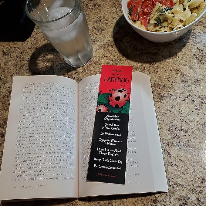 Advice from Nature 3 Bookmark Garden Delights Set, Laminated with Glossy Finish - Garden, Ladybug, Honey Bee (AMBM-GARDDLGHT)