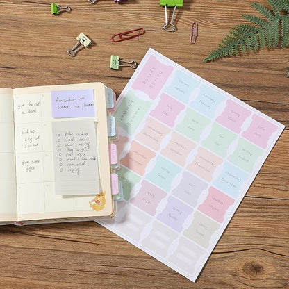 Mr. Pen- Monthly and Seasonal Tabs, 84 pcs, Planner Tabs, Monthly Tabs for Planners, Month Tabs for Planner, Monthly Planner Tabs, Planner Monthly Tabs, Monthly Stickers for Planners