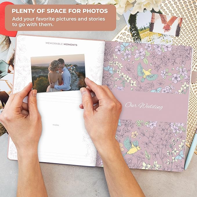 Clever Fox Anniversary Journal – Couple Memory Book & Photo Album with Writing Space – Wedding, Bridal Shower & Married Couple Gifts (Rose Gold)