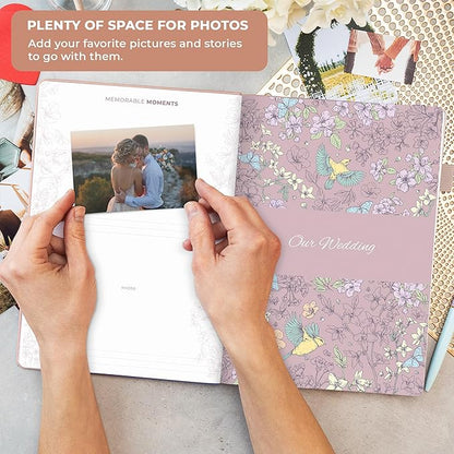 Clever Fox Anniversary Journal – Couple Memory Book & Photo Album with Writing Space – Wedding, Bridal Shower & Married Couple Gifts (Rose Gold)