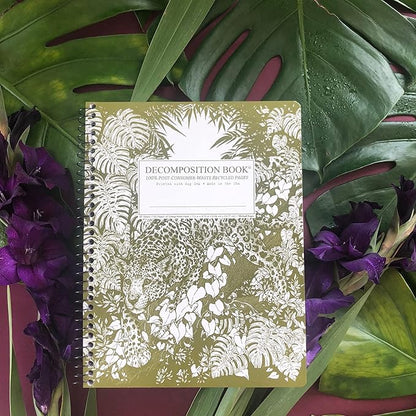 Decomposition Jaguar College Ruled Spiral Notebook - 9.75 x 7.5 Journal with 160 Lined Pages - 100% Recycled Paper - Notebooks for School Supplies, Home & Office - Made in USA