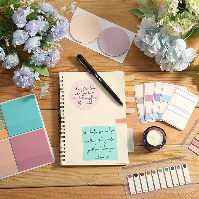 Mr. Pen- Transparent Sticky Note Set, 1000 Sheets, Colorful, Transparent Sticky Notes Set, Bible Sticky Notes Clear Sticky Notes Transparent, Bible Notes, Transparent Sticky Notes for Bible Study