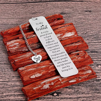 Bookmark Gifts for Best Friend Friendship Gift for Women Christmas Stocking Stuffers Friends Sentimental Gifts for Friend Best Friend Birthday Graduation Gifts for Women Female Friend Gift Ideas