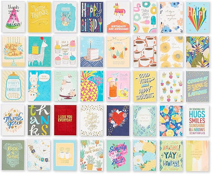 American Greetings Deluxe All Occasion Cards with Envelopes - Birthday, Thanks, Congrats and More (40-Count)