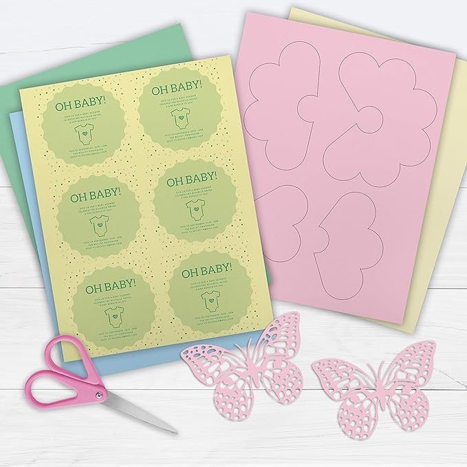 Printworks Pastel Cardstock, 67 lb, 4 Assorted Pastel Colors, FSC Certified, Perfect for School and Craft Projects, 50 Sheets, 8.5” x 11” (00684)