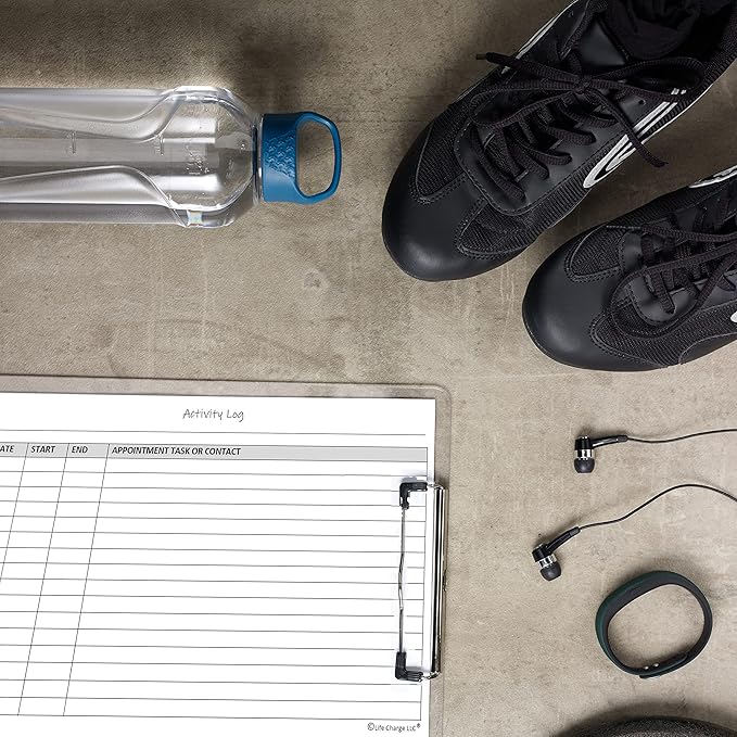 Activity Log Notepads(2 Pack, 50 Pages Each) Pad Planners to List a Task, Action or Contact. A Versatile Work Tool to Track Time & Office Productivity. 8.5 X 5.5, A5 Sheets. Made in the USA.