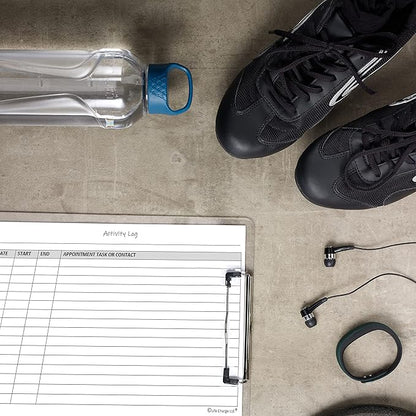 Activity Log Notepads(2 Pack, 50 Pages Each) Pad Planners to List a Task, Action or Contact. A Versatile Work Tool to Track Time & Office Productivity. 8.5 X 5.5, A5 Sheets. Made in the USA.