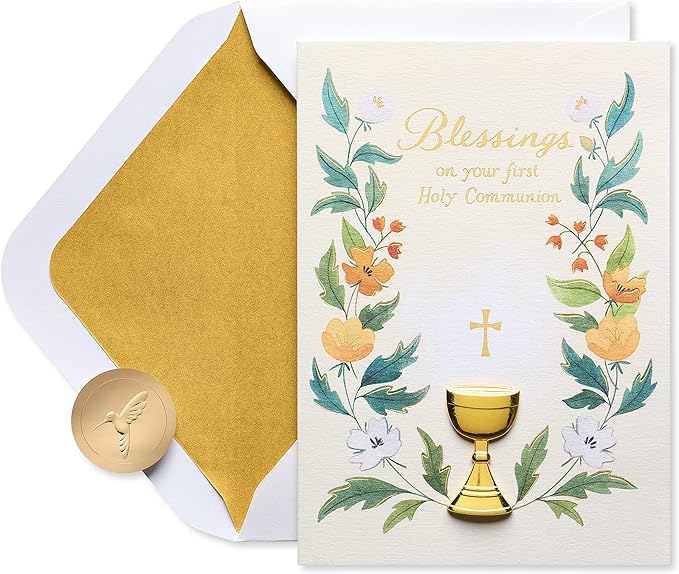 Papyrus First Communion Card (Faith and Love)