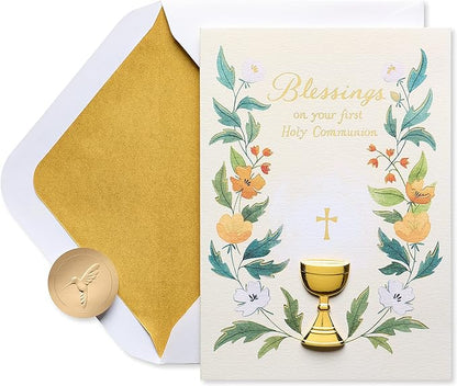 Papyrus First Communion Card (Faith and Love)