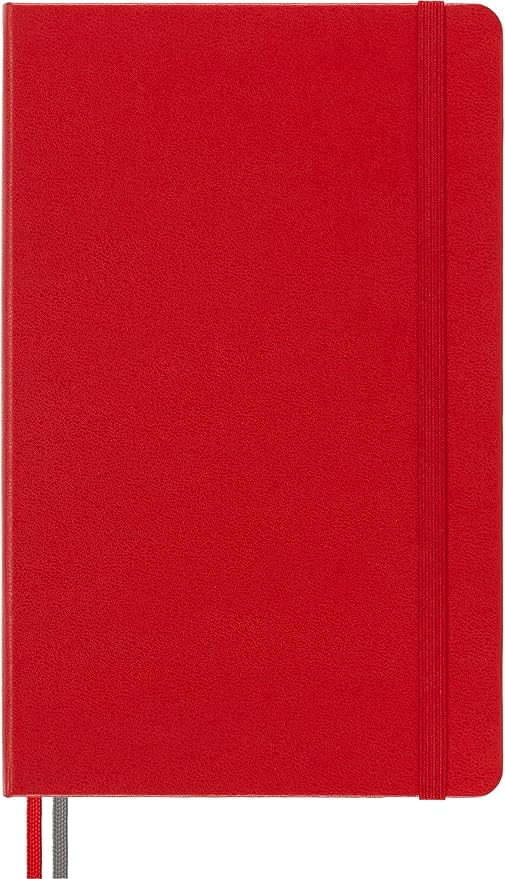 Moleskine Classic Expanded Notebook, Hard Cover, Large (5" x 8.25") Ruled/Lined, Red, 400 Pages
