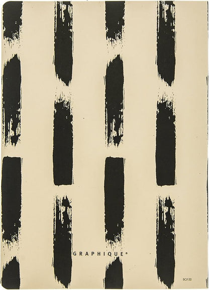 Graphique Soft Cover Journal,"Live Simply" Design - 200 Ruled Pages, Black and Tan Brushstroke Design on Cover, 6" x 8.25" x .5" - Durable Notebook for Notes, Lists, Recipes, and More