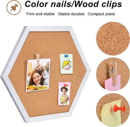 4 Packs Cork Board,Corkboards for Wall,Small Cork Board Decorations,Cork Boards for Walls with Frame, Decorative for Office, School & Home
