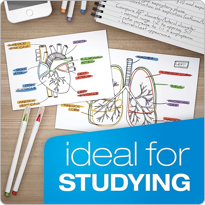 Oxford 3 X 5 Inches Blank Ruled Index Card, 300 Count, White (10013) (Material - Paper)