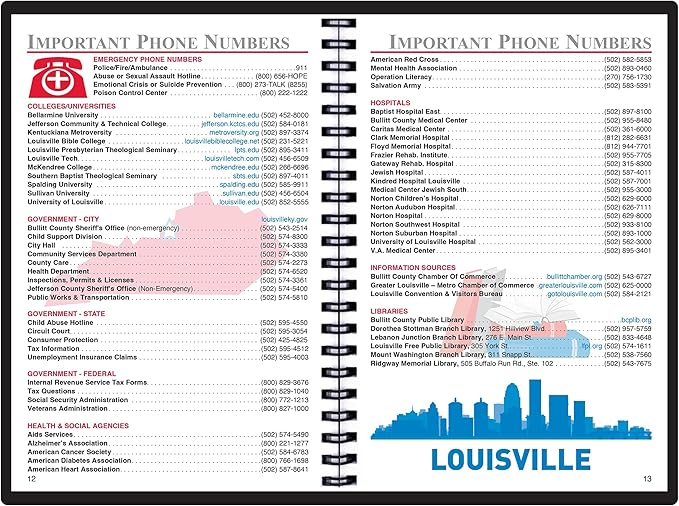 2025 Datebook & City Themed Planner – Resource Guide with Daily, Weekly & Monthly Views – 3-Year Reference Calendar - Multi-Purpose Travel Notebook Guide & Adventure Diary (Louisville '25)
