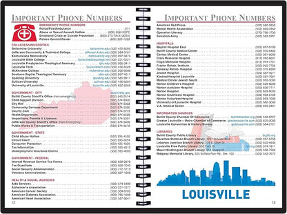 2025 Datebook & City Themed Planner – Resource Guide with Daily, Weekly & Monthly Views – 3-Year Reference Calendar - Multi-Purpose Travel Notebook Guide & Adventure Diary (Louisville '25)