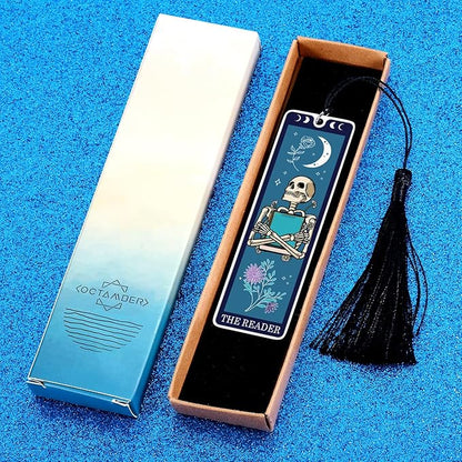 Bookmarks for Men Stocking Stuffers for Men Bookmarks for Book Lovers Cool Bookmarks for Men Funny Bookmarks for Men Gothic Gifts Horror Bookmark Spooky Gifts Tarot Bookmark Christmas Birthday Gifts