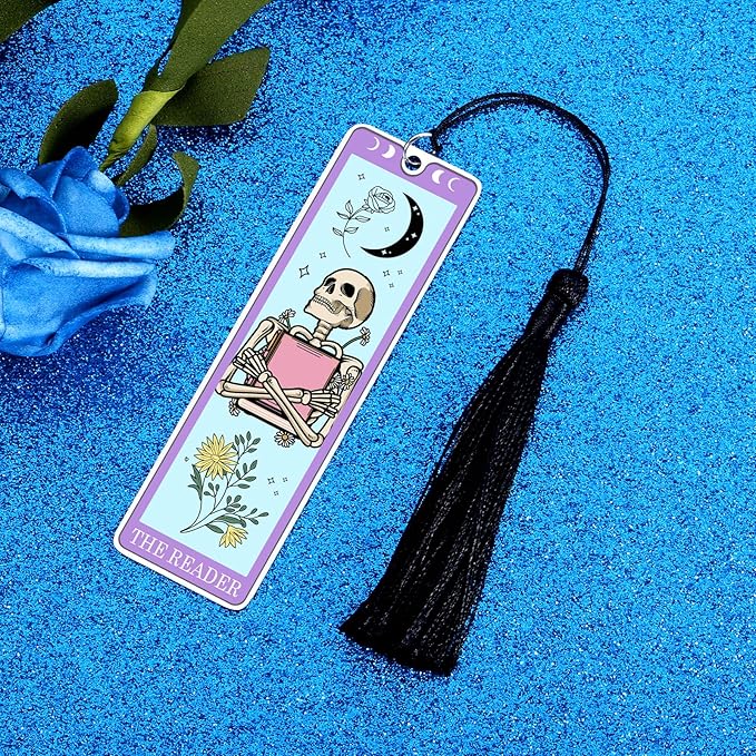 Octamber Book Lover Gifts for Women, Funny Bookmarks for Women, Womens Gifts for Christmas, Coolest Stocking Stuffers, Gothic Gifts, Horror Bookmark, Tarot Bookmark, Skeleton Bookmarks Spicy Bookmarks