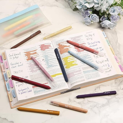 Mr. Pen- Bible Highlighters and Pens, 10 Pack, Gel Highlighters, Colorful Bible Highlighters No Bleed, Gel Highlighter No Bleed Through, Aesthetic Pens, Colored Ink Gel Pens, Cute Pens